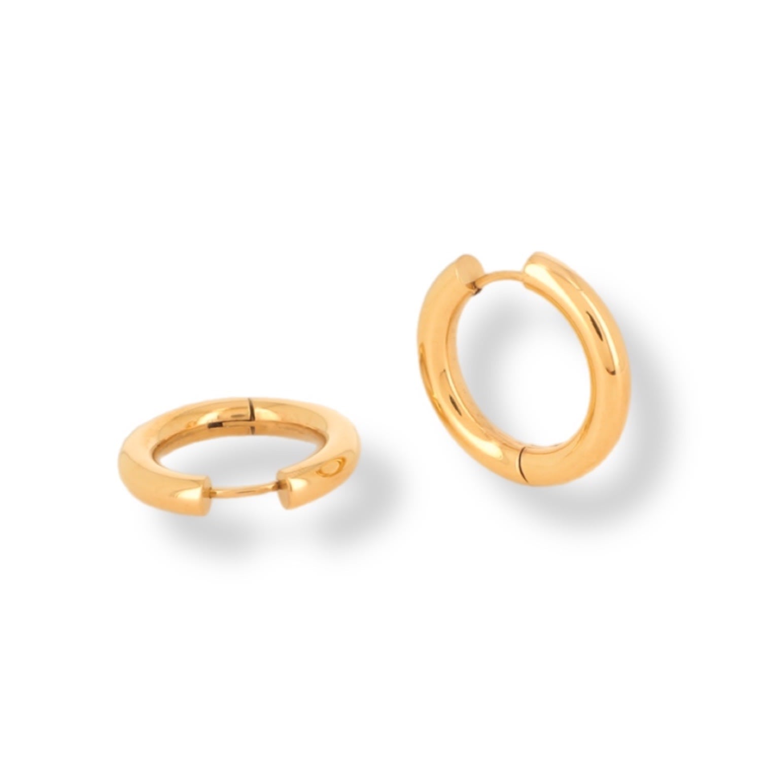 Bryn Classic Lightweight Large Hoops, Tarnish Free Gold