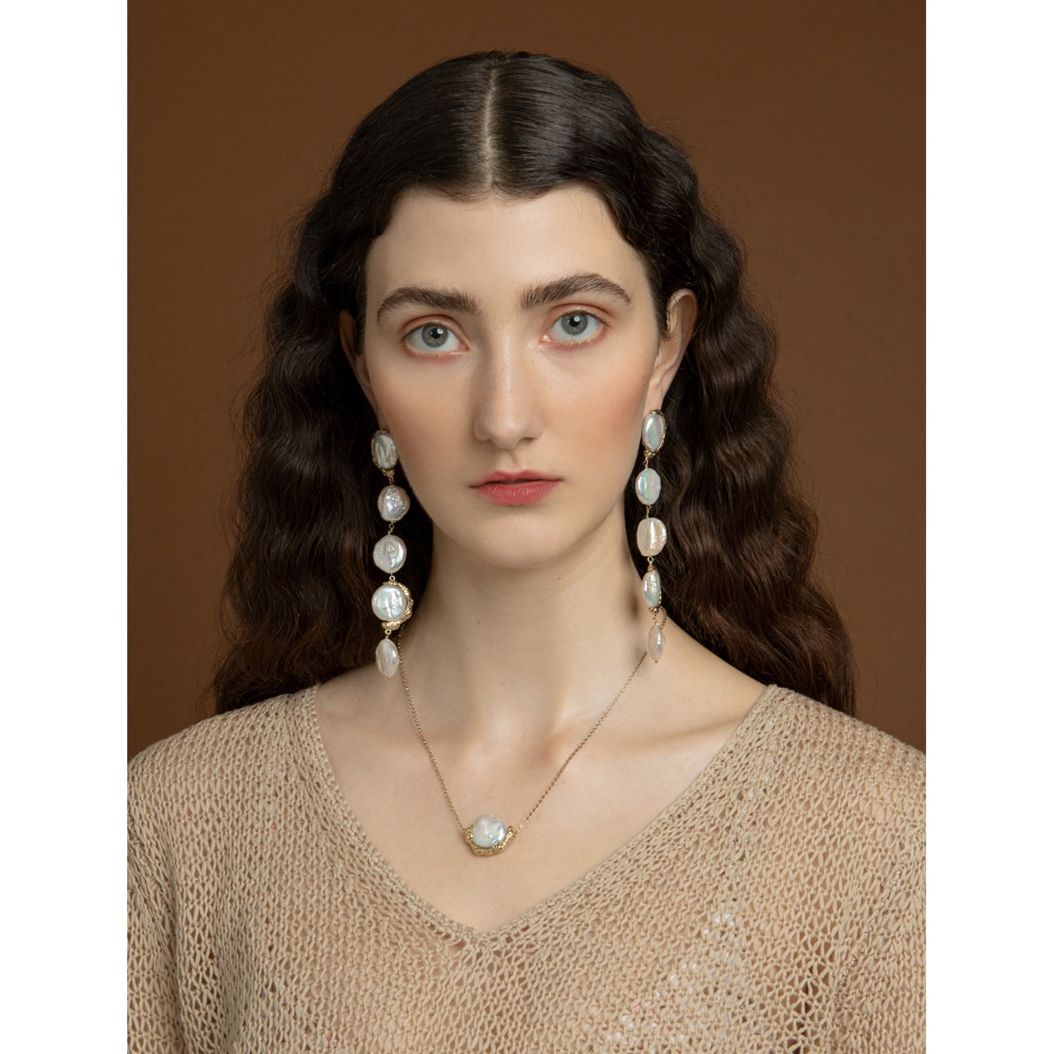 Ad Astra Gold-Plated Pearl Necklace