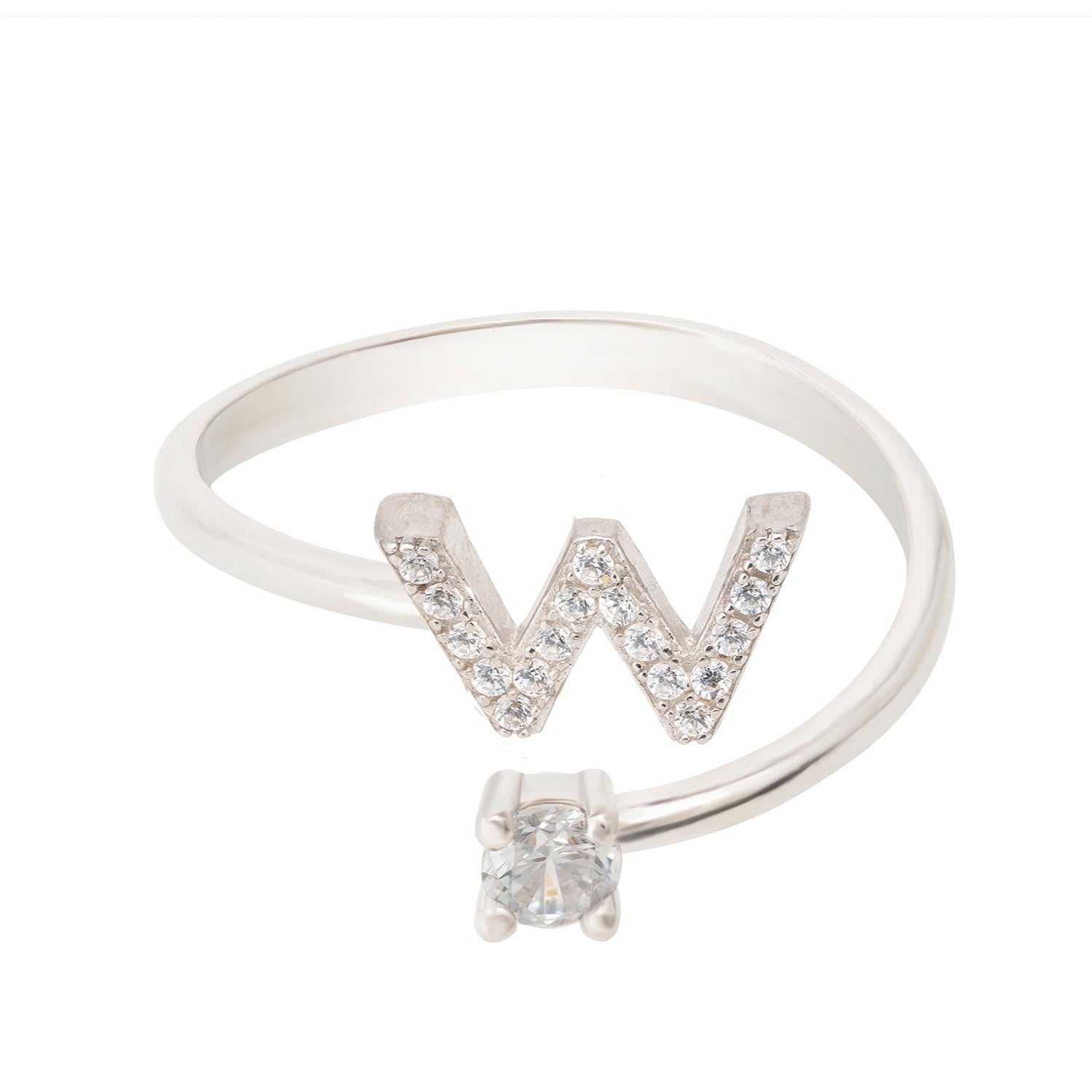 Initial Ring Silver W