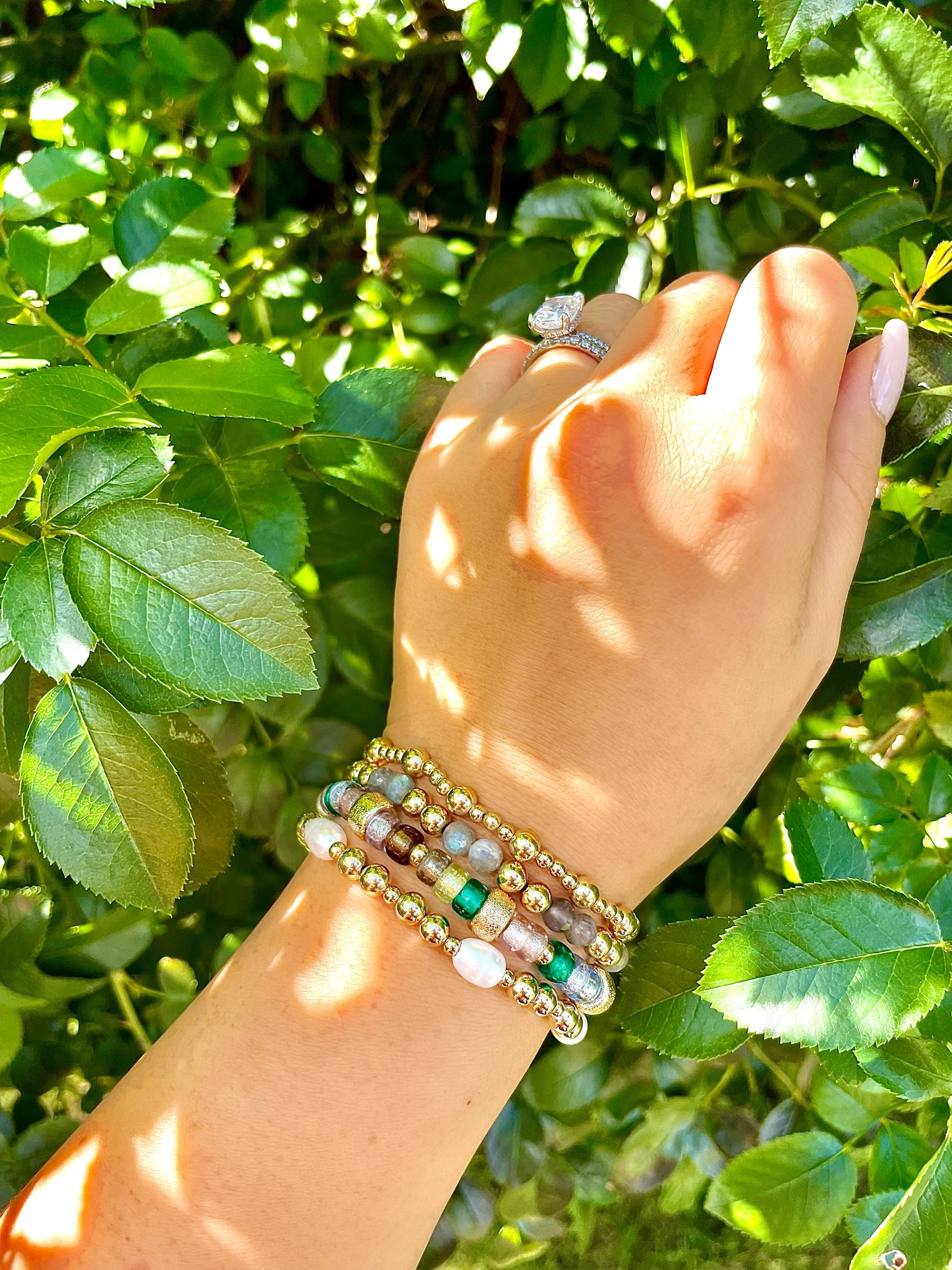 Gwen Glass Bead Bracelet