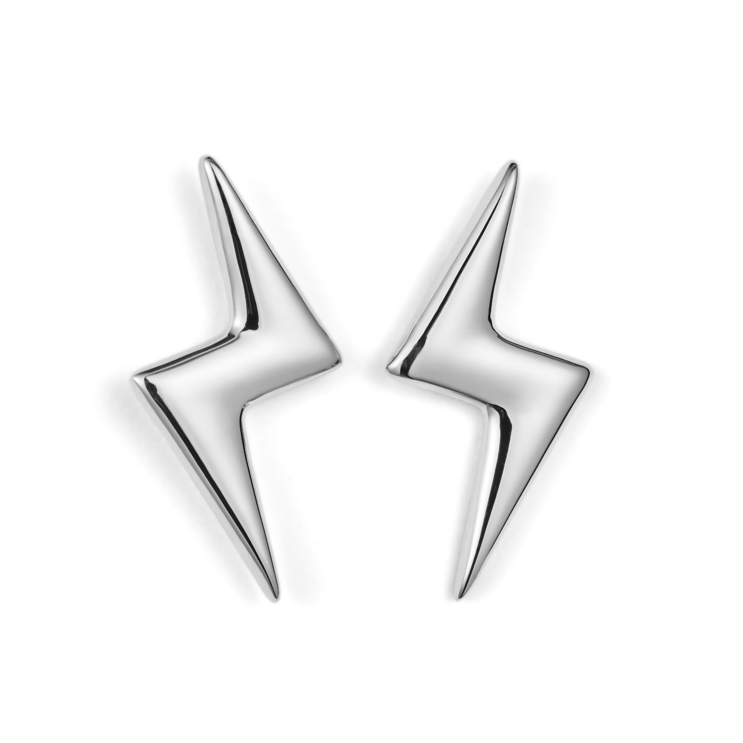 Bubble Bolt Earrings - Sterling Silver