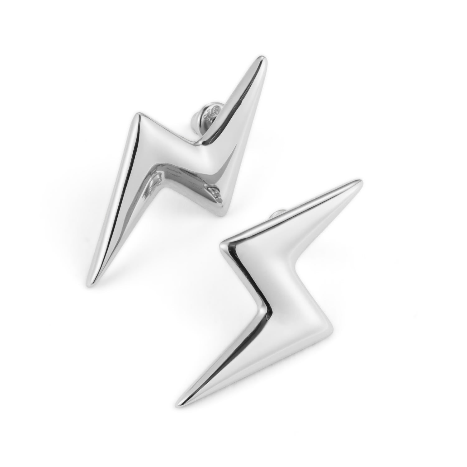 Bubble Bolt Earrings - Sterling Silver