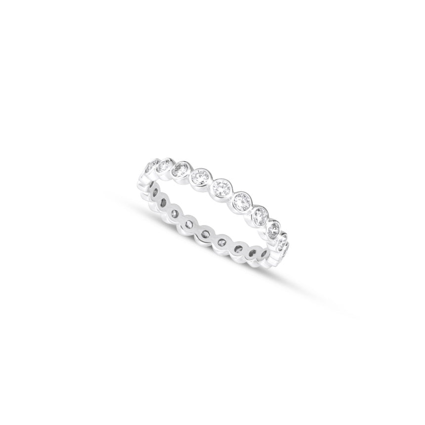 Bubble Diamond Wedding Band