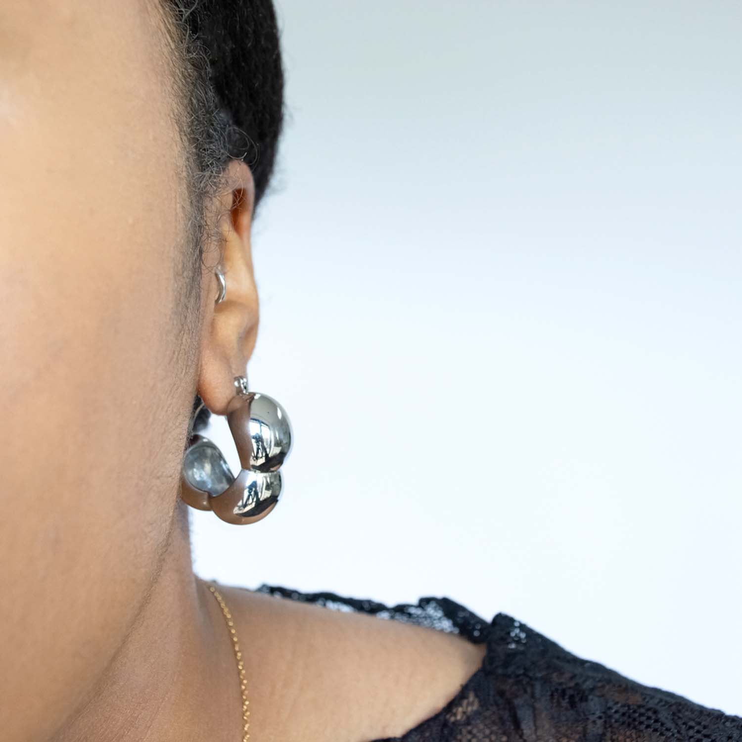 Bubble Silver Earrings