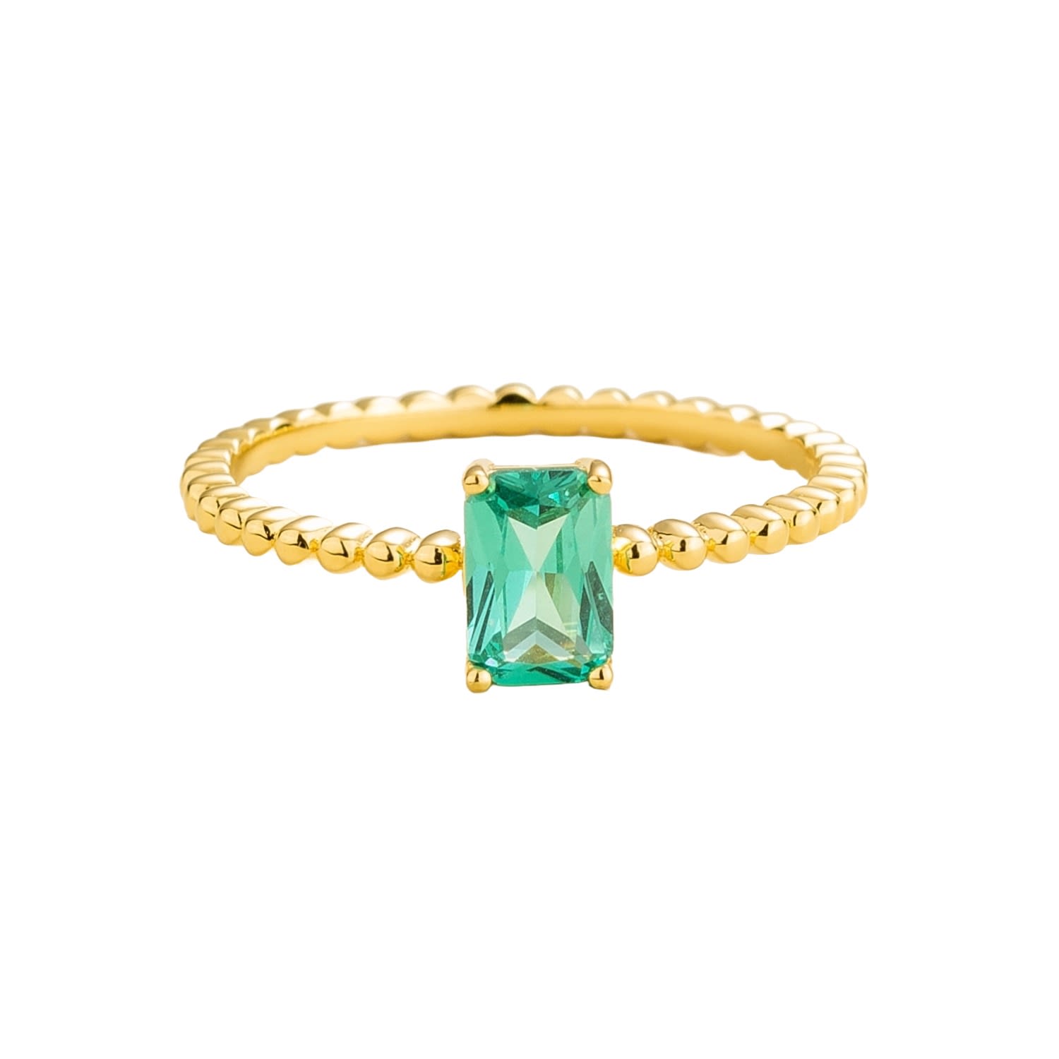 Buchon Gold Ring Set With Paraiba Sapphire