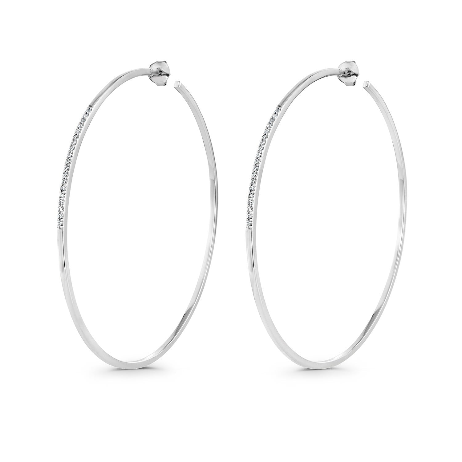 Journey Earring With Man Made Cz Diamond Stimulant In Sterling Silver