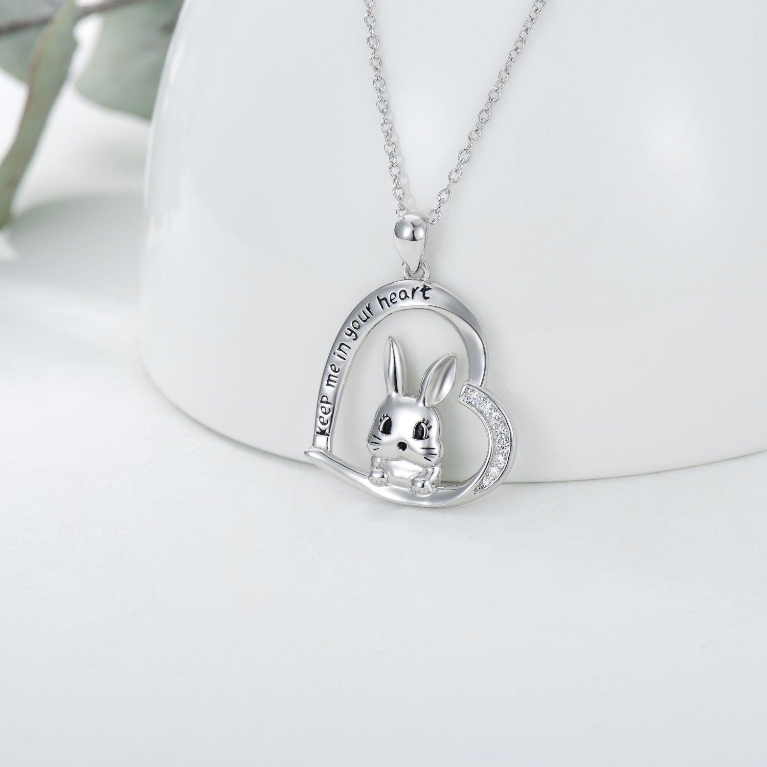 Bunny Keep Me in Your Heart Cute Rabbit Necklace for Women