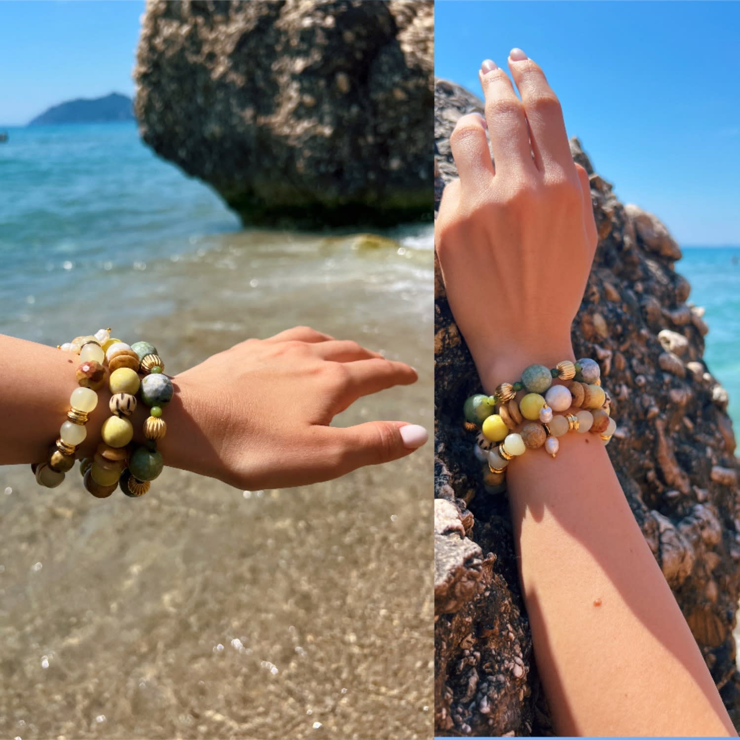 Rossano Jasper & Pearl Beaded Bracelet