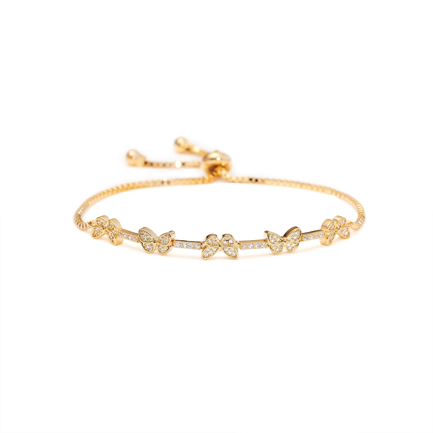 Butterfly Adjustable Bracelet Gold