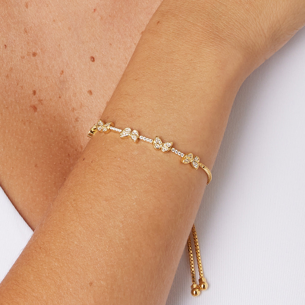 Butterfly Adjustable Bracelet Gold