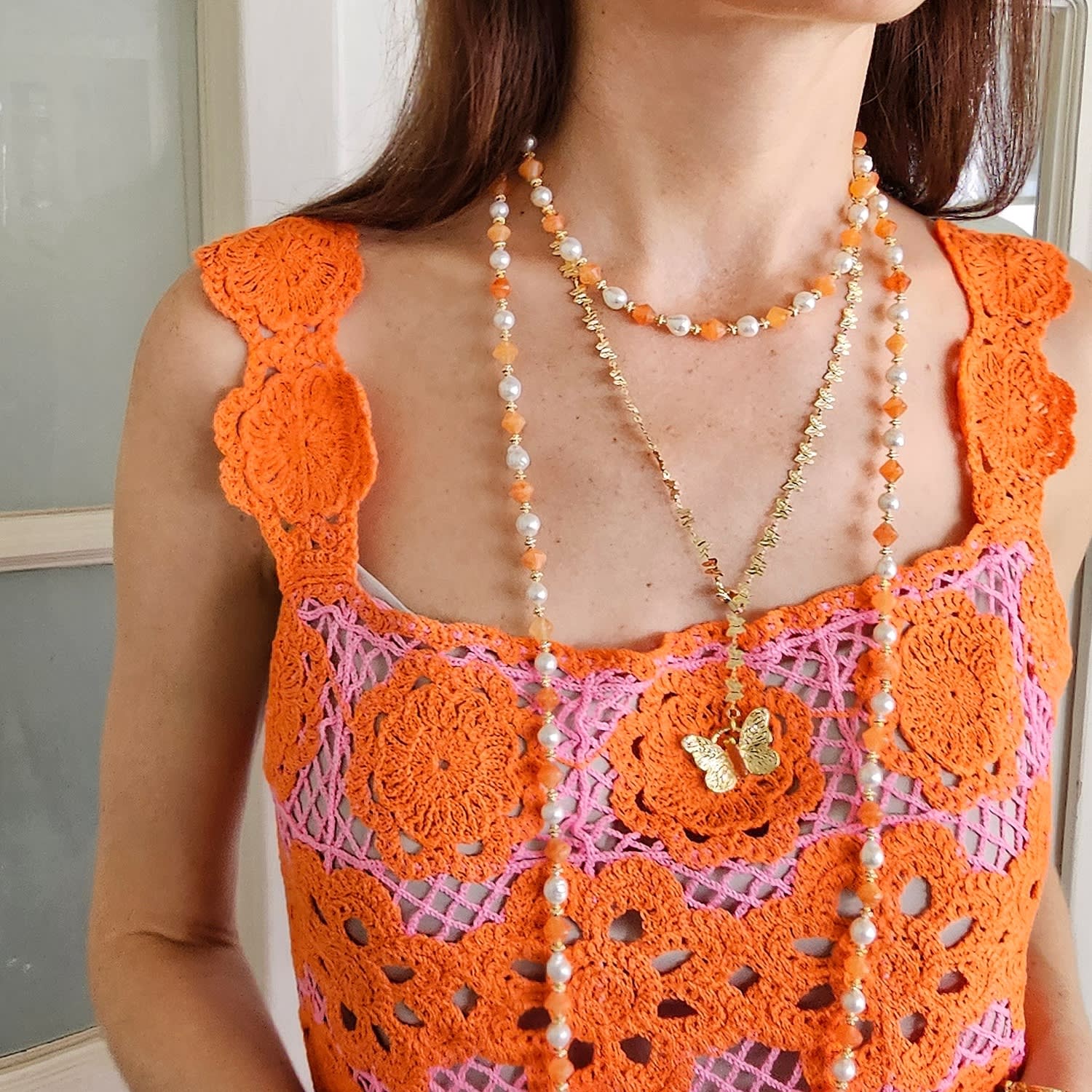 Butterfly Chain With Butterfly Pendant Versatile Necklace