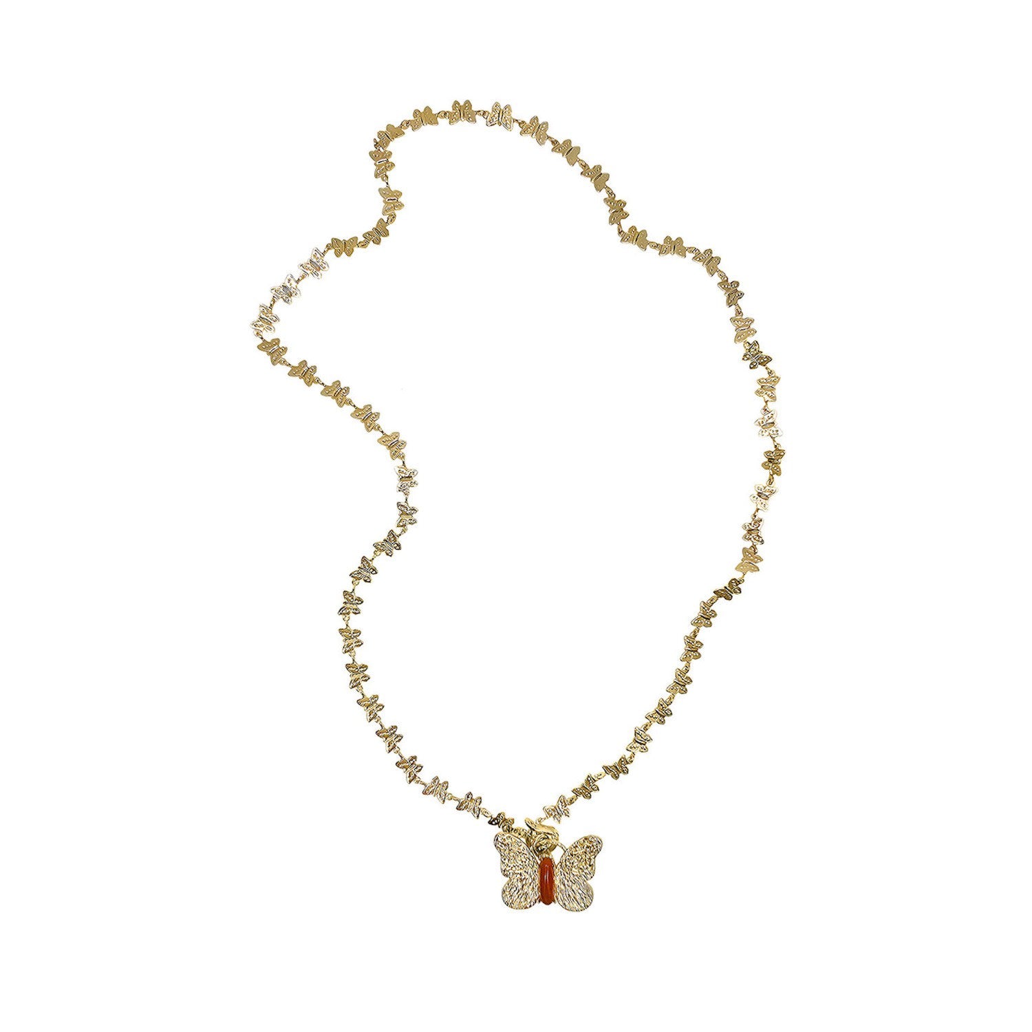 Butterfly Chain With Butterfly Pendant Versatile Necklace