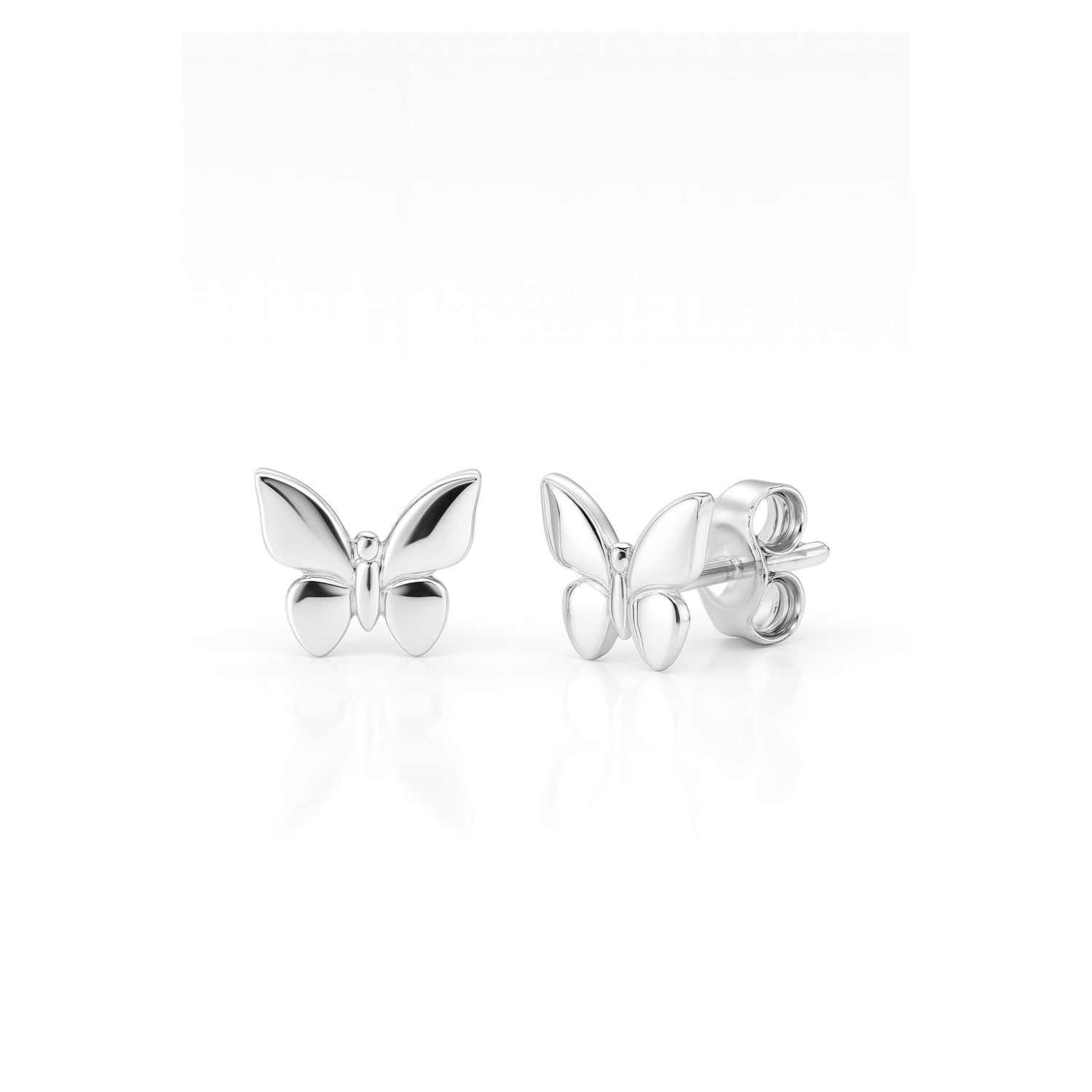 Butterfly Earrings In Sterling Silver-Unaloe