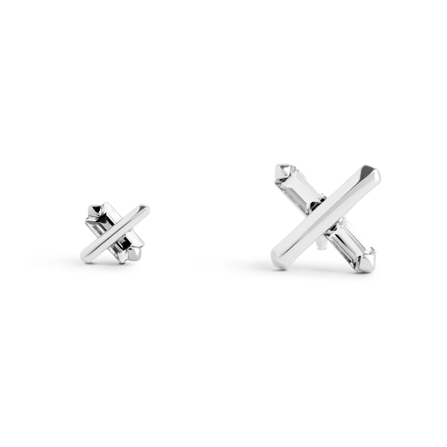 Butterfly Kiss Earrings - April - White Topaz - Silver