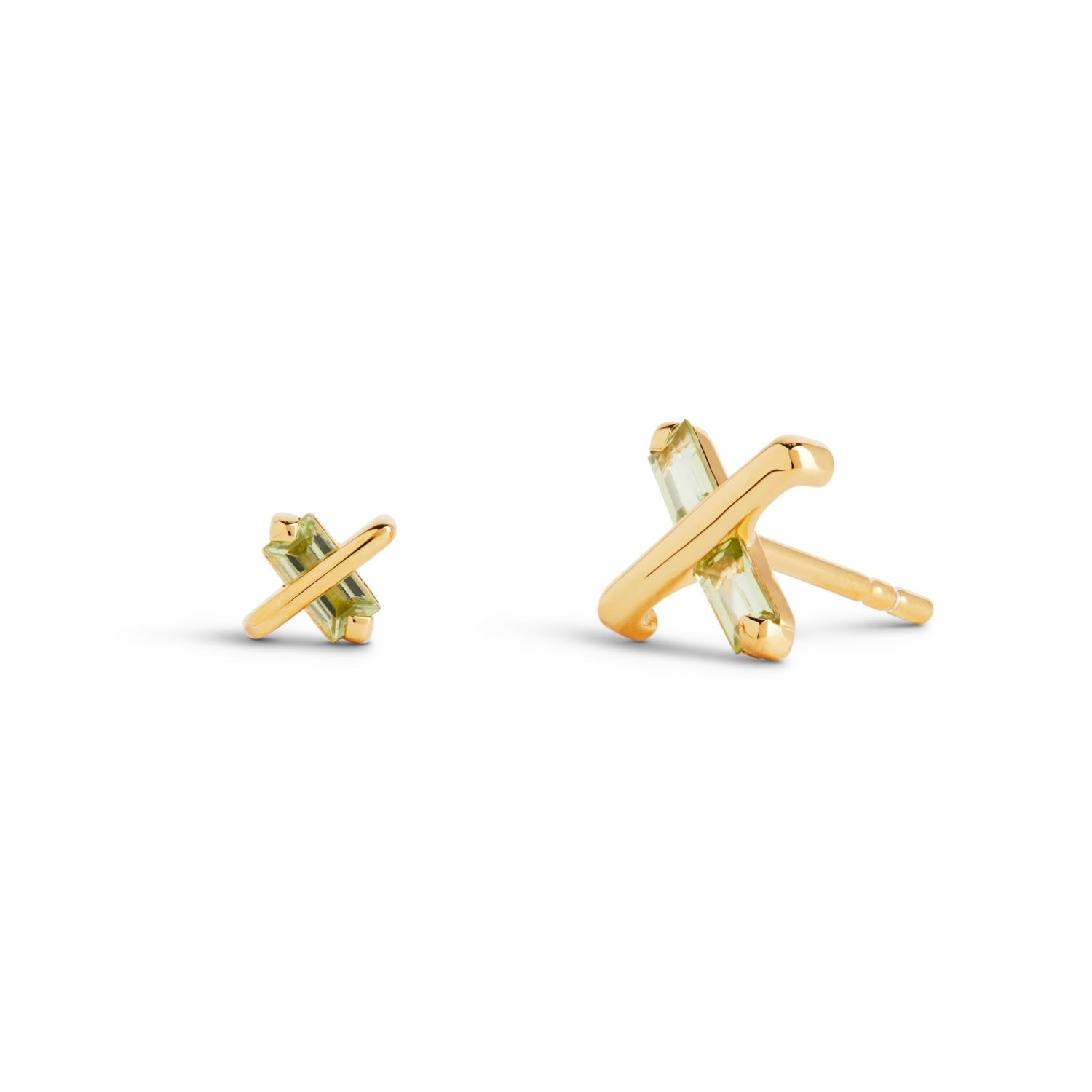 Butterfly Kiss Earrings - August - Peridot - Gold Vermeil