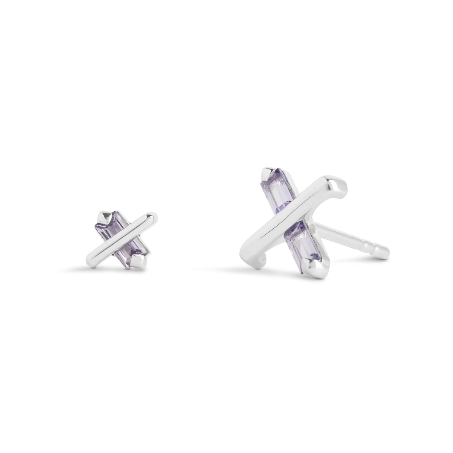 Butterfly Kiss Earrings - December - Tanzanite - Silver