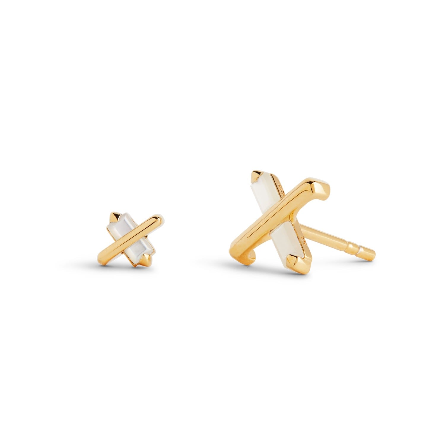 Butterfly Kiss Earrings - June - Pearl - Gold Vermeil