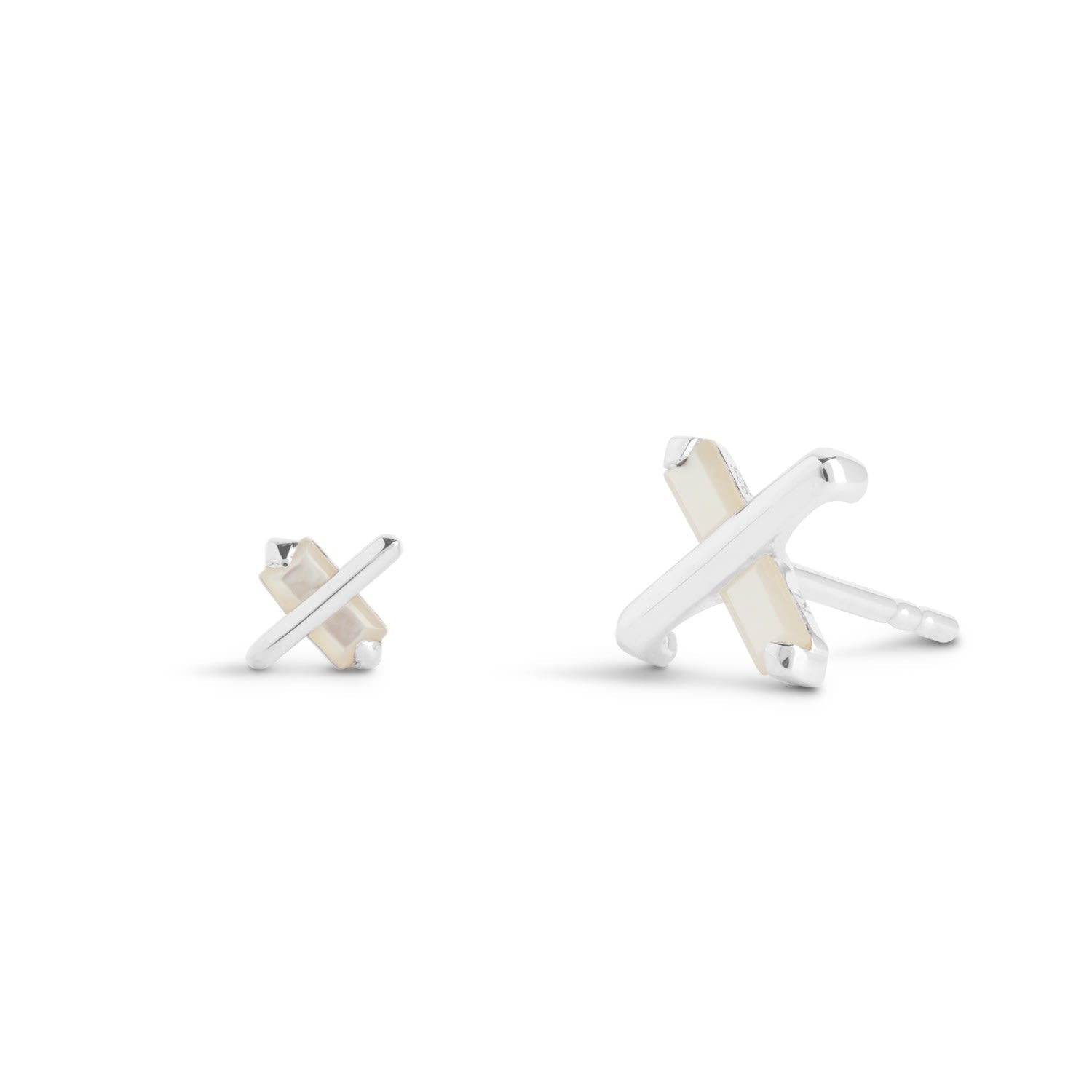 Butterfly Kiss Earrings - June - Pearl - Silver