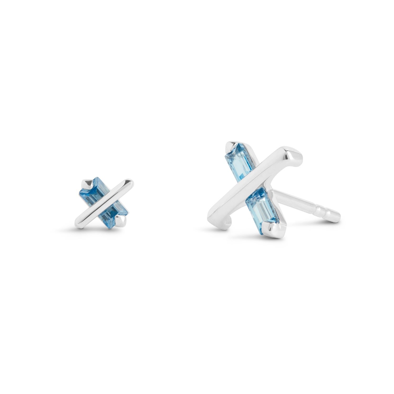 Butterfly Kiss Earrings - November - Topaz - Silver