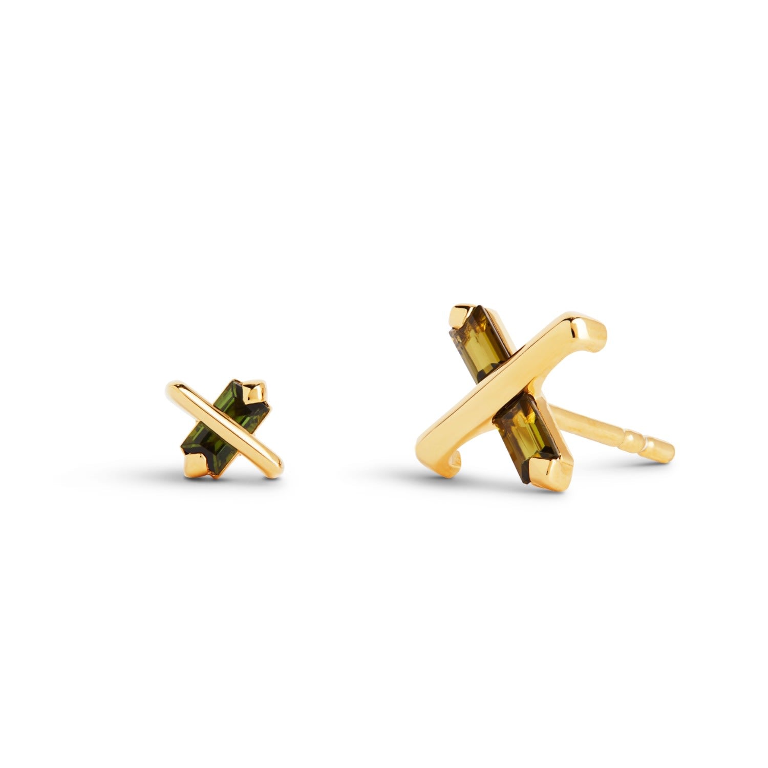 Butterfly Kiss Earrings - October - Tourmaline - Gold Vermeil