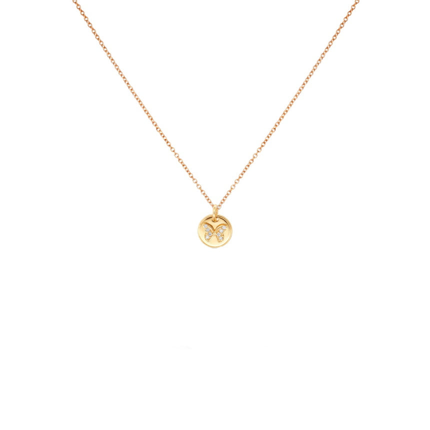 Butterfly Medallion Necklace