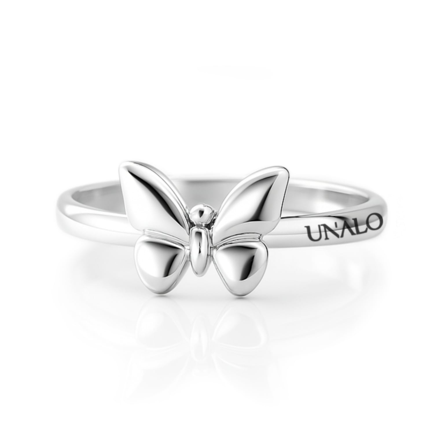 Butterfly Ring In Sterling Silver-Unaloe