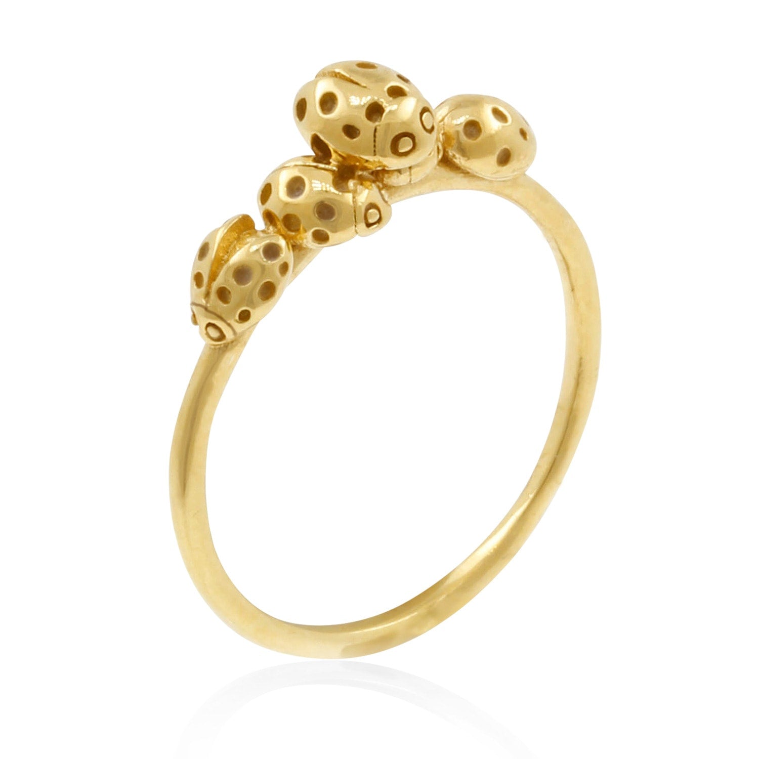 Loveliness Of Ladybirds Ring - Gold