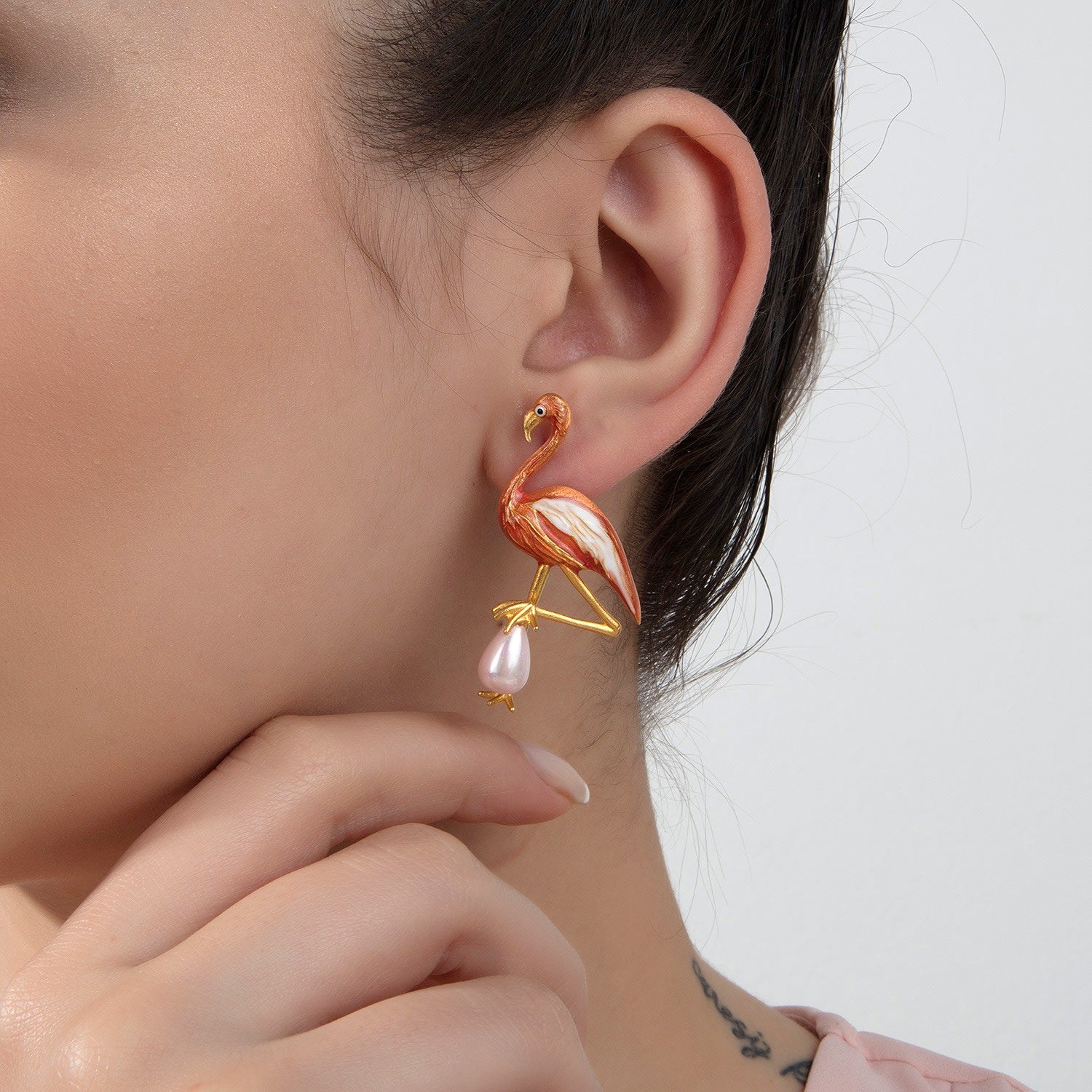 Pink Flamingo Earrings