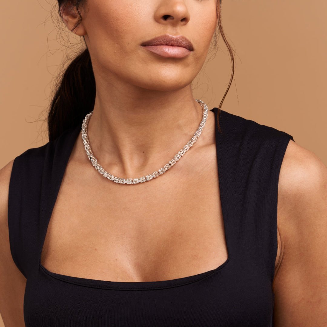 Silver Byzantine Chain Necklace
