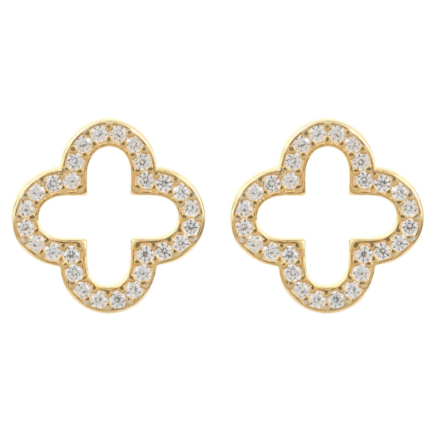 Byzantine Clover Earrings Gold