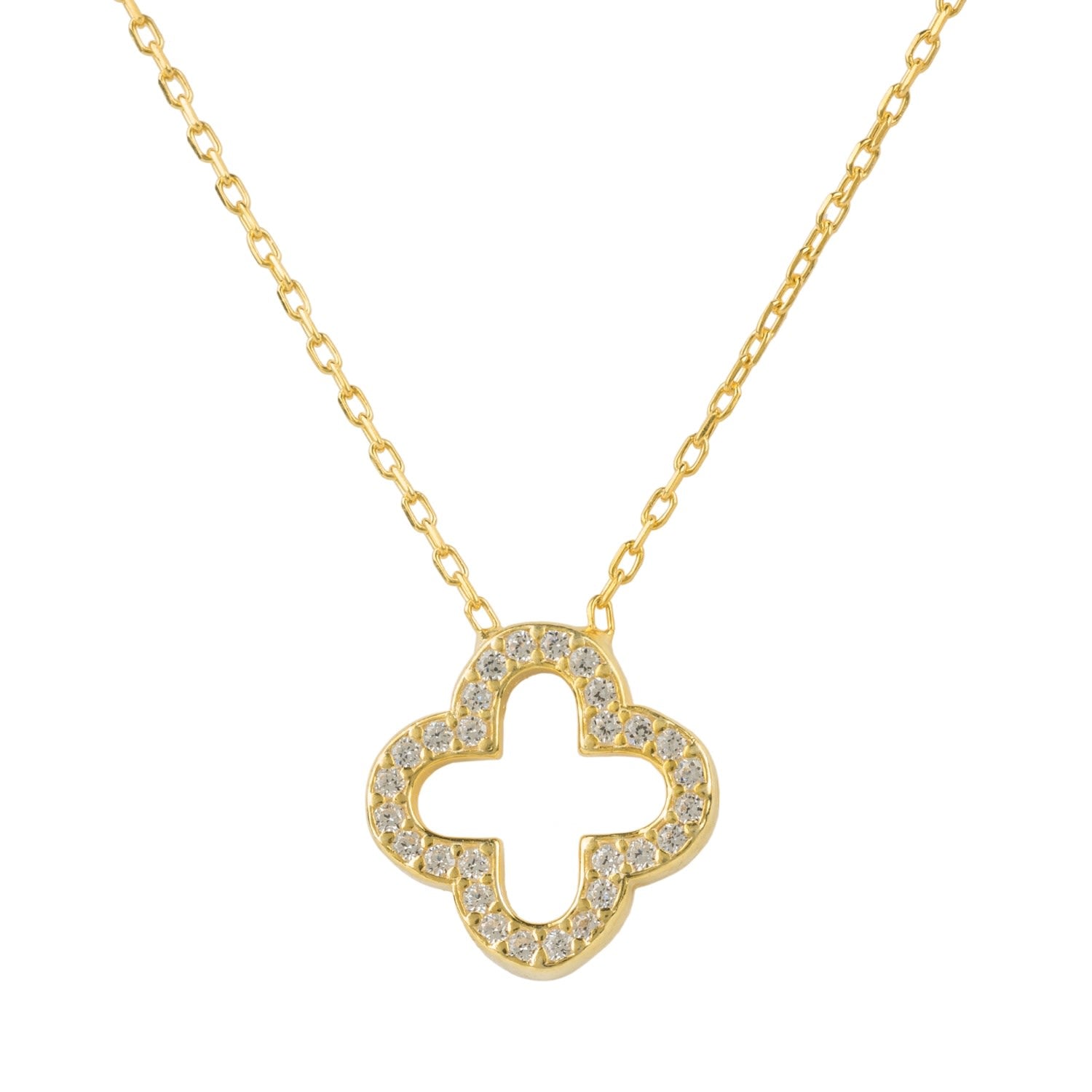 Byzantine Clover Necklace Gold