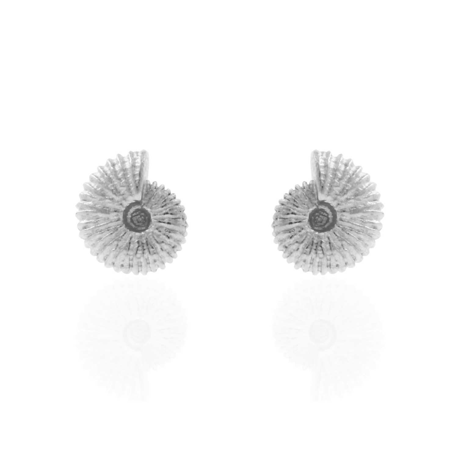 Ammonite Earrings - Silver