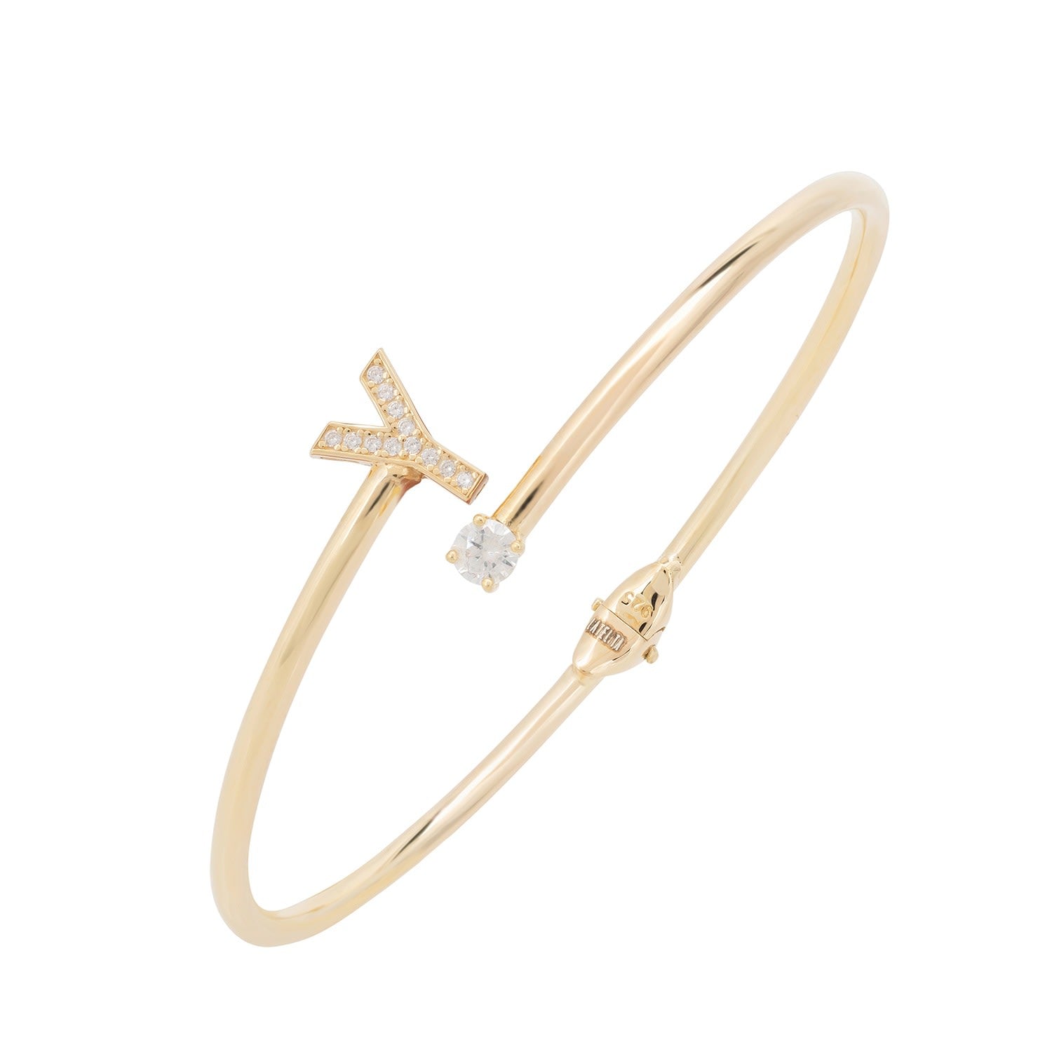 Initial Bangle Gold Y