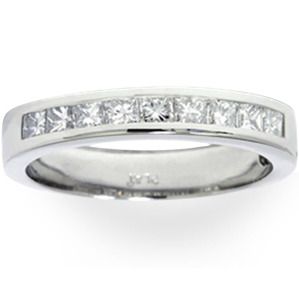 950 Platinum 5/8 ct Princess Cut Diamond Wedding Ring