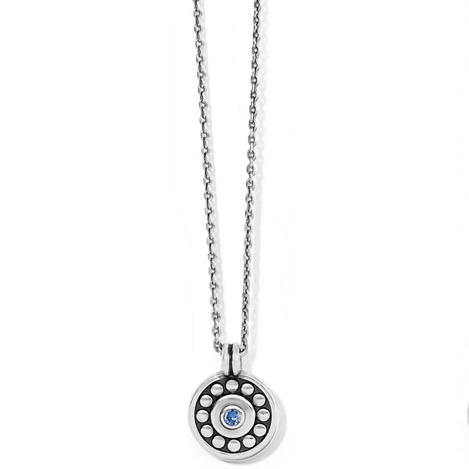 Women's Pebble Dot Medali Petite Reversible Necklace In Sapphire