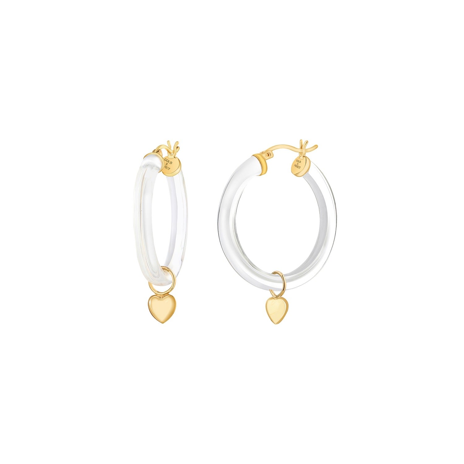 Heart Charm Hoop Earrings