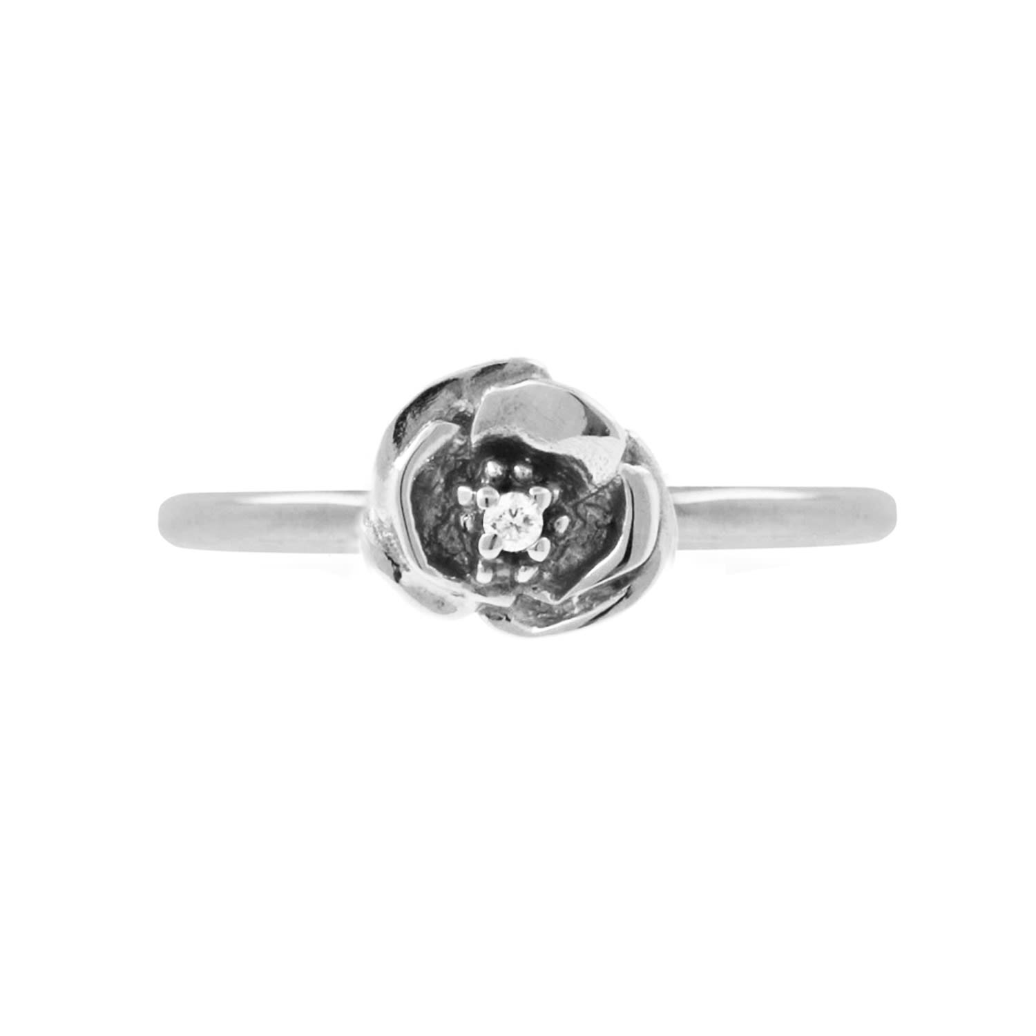 Poppy Diamond Ring – Silver