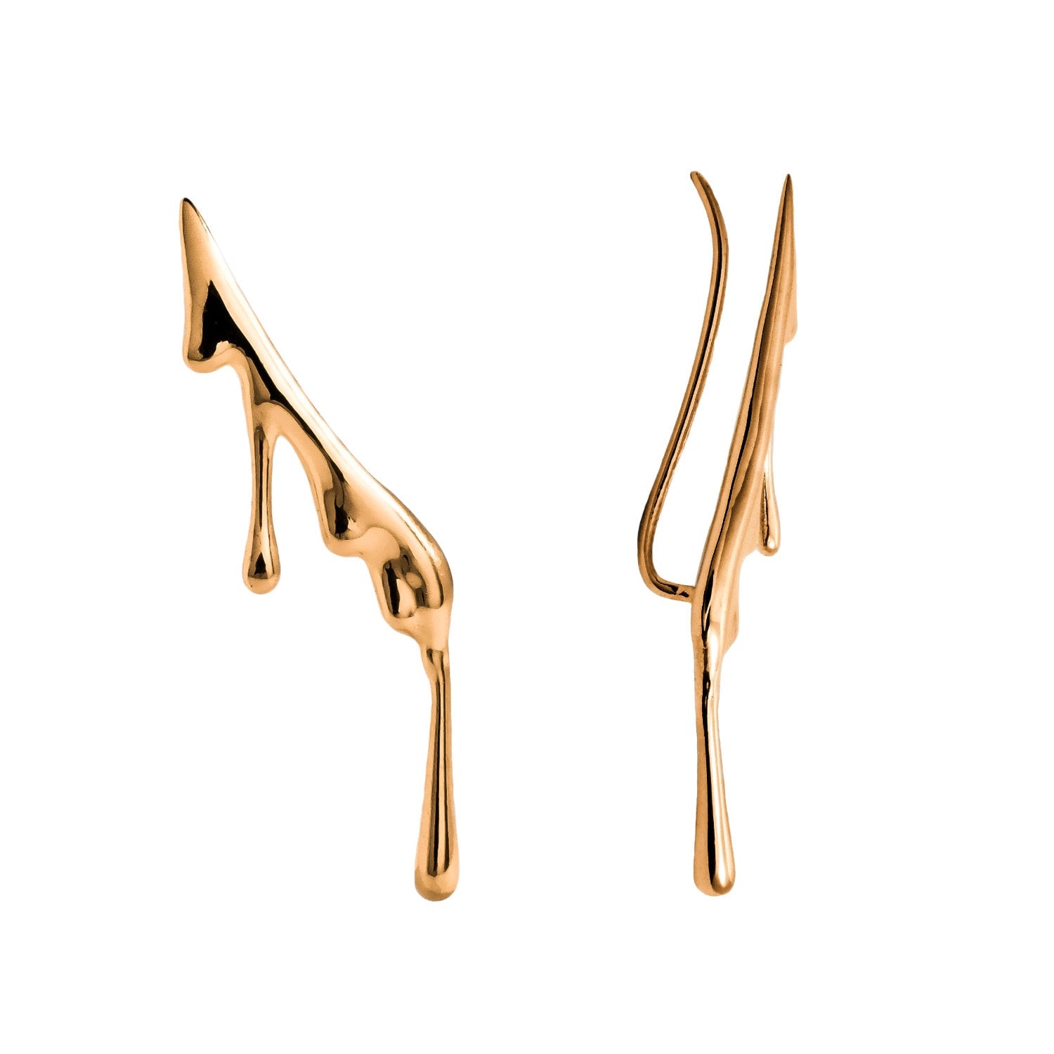 Dripping Gold Vermeil Ear Climber