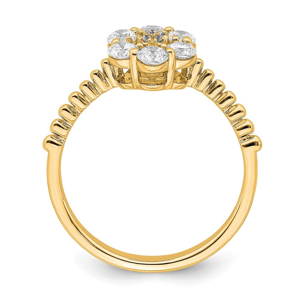 14k Yellow Gold Lab Grown Diamond Wedding Band Ring 0.62ct Clarity- VS Color- G-H