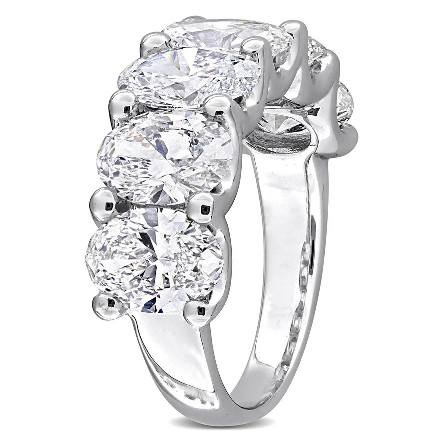 6ct Oval Diamond U Prong Wedding Anniversary Ring 14k Gold Lab Grown