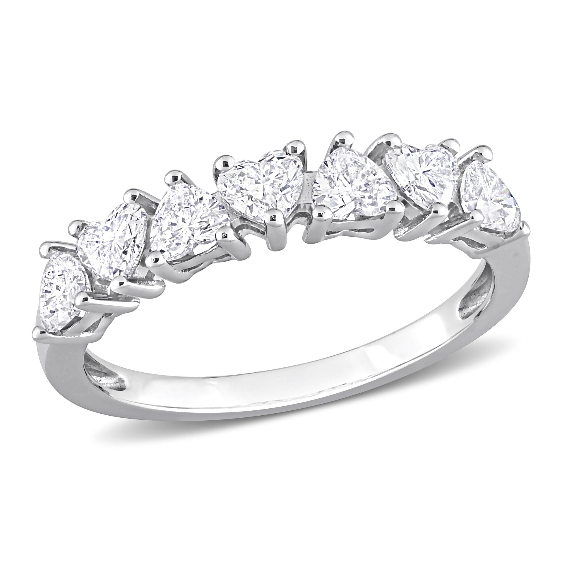Mimi & Max 1ct TW Heart-cut Diamond Anniversary Ring 14k White Gold