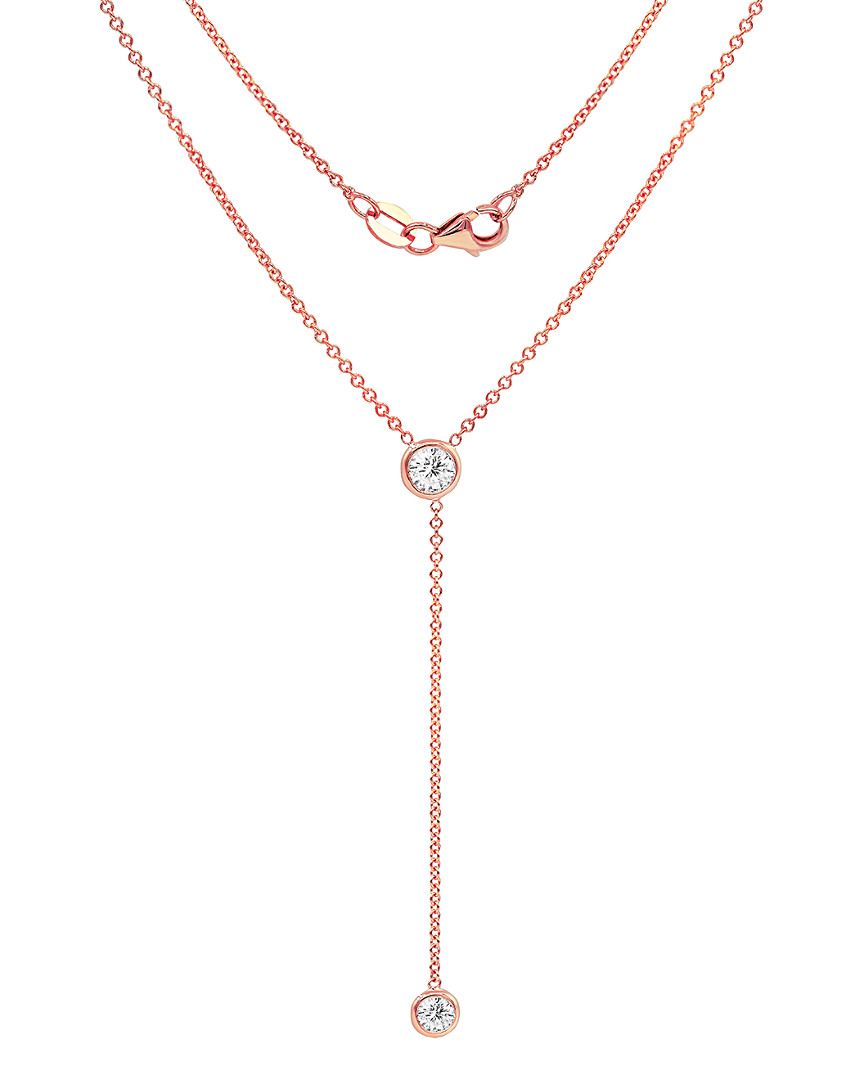 14kt rose gold diamond hanging pendant