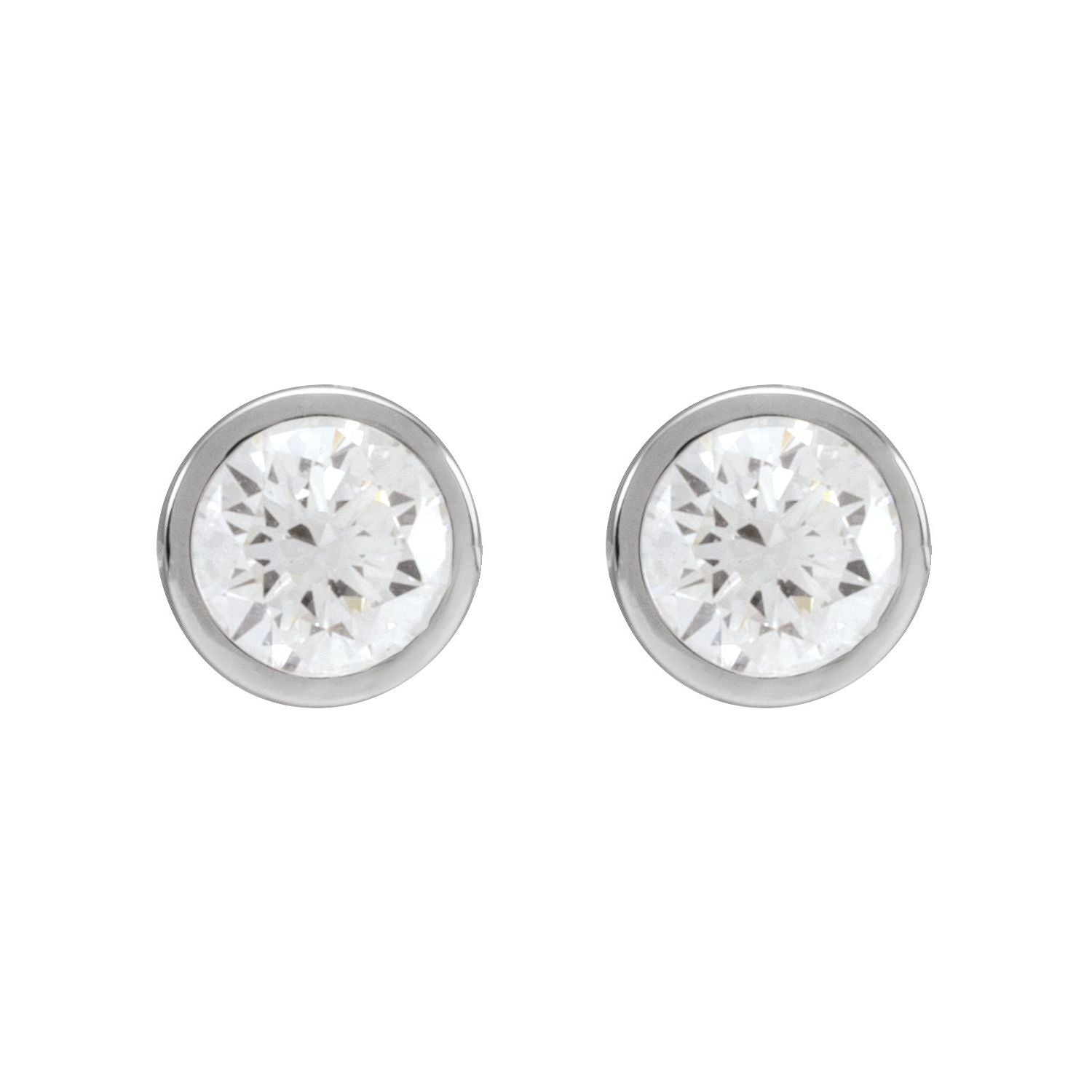 14K Gold 1ct Lab-grown Diamond Cocktail Stud Earrings Clarity SI Color G-H