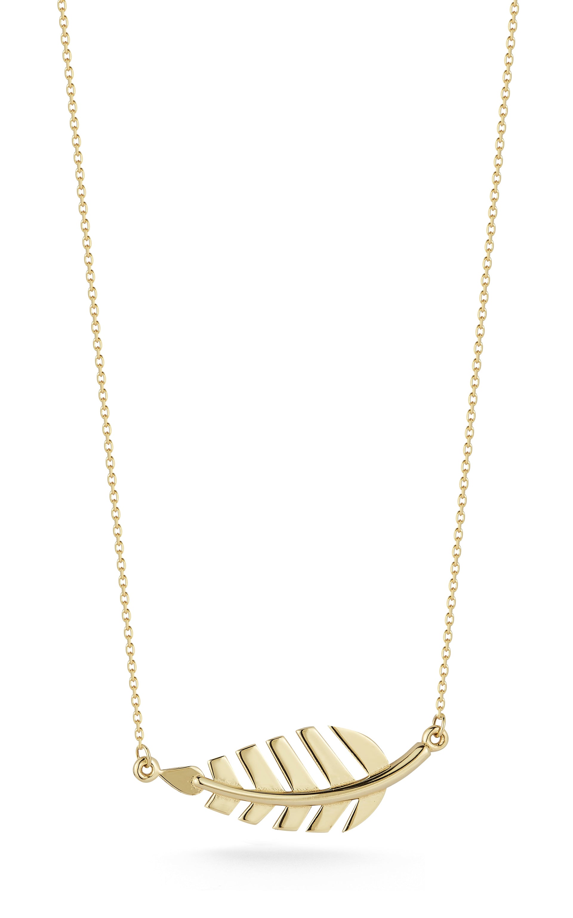 14K Gold Leaf Necklace