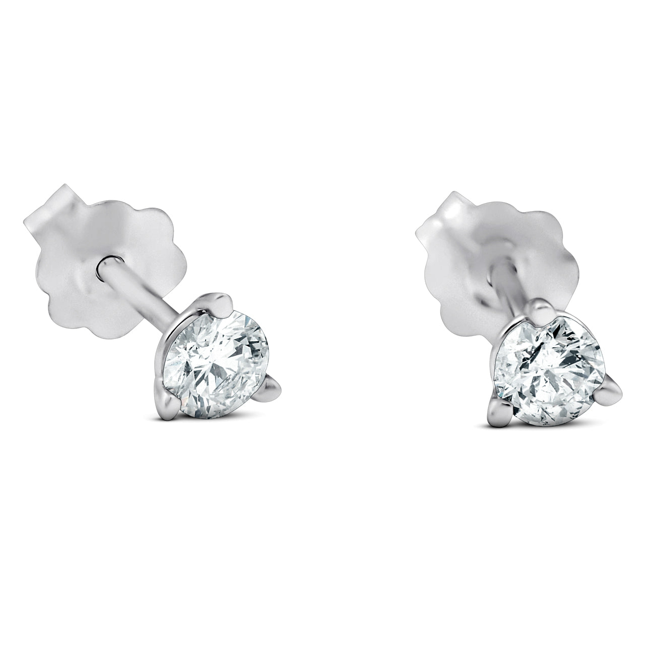 1/4 cttw Round Diamond Studs 14k White Gold Lab Grown