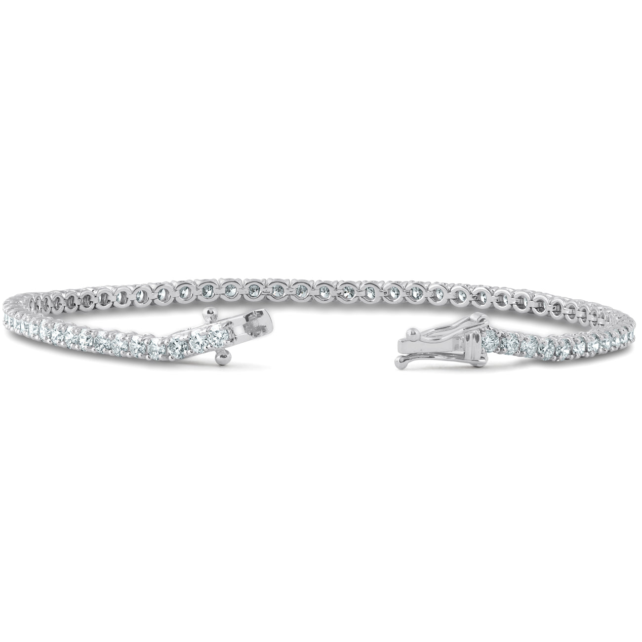 4 Ct Diamond 7' Tennis Bracelet 18k White Gold Lab Grown Eco Friendly