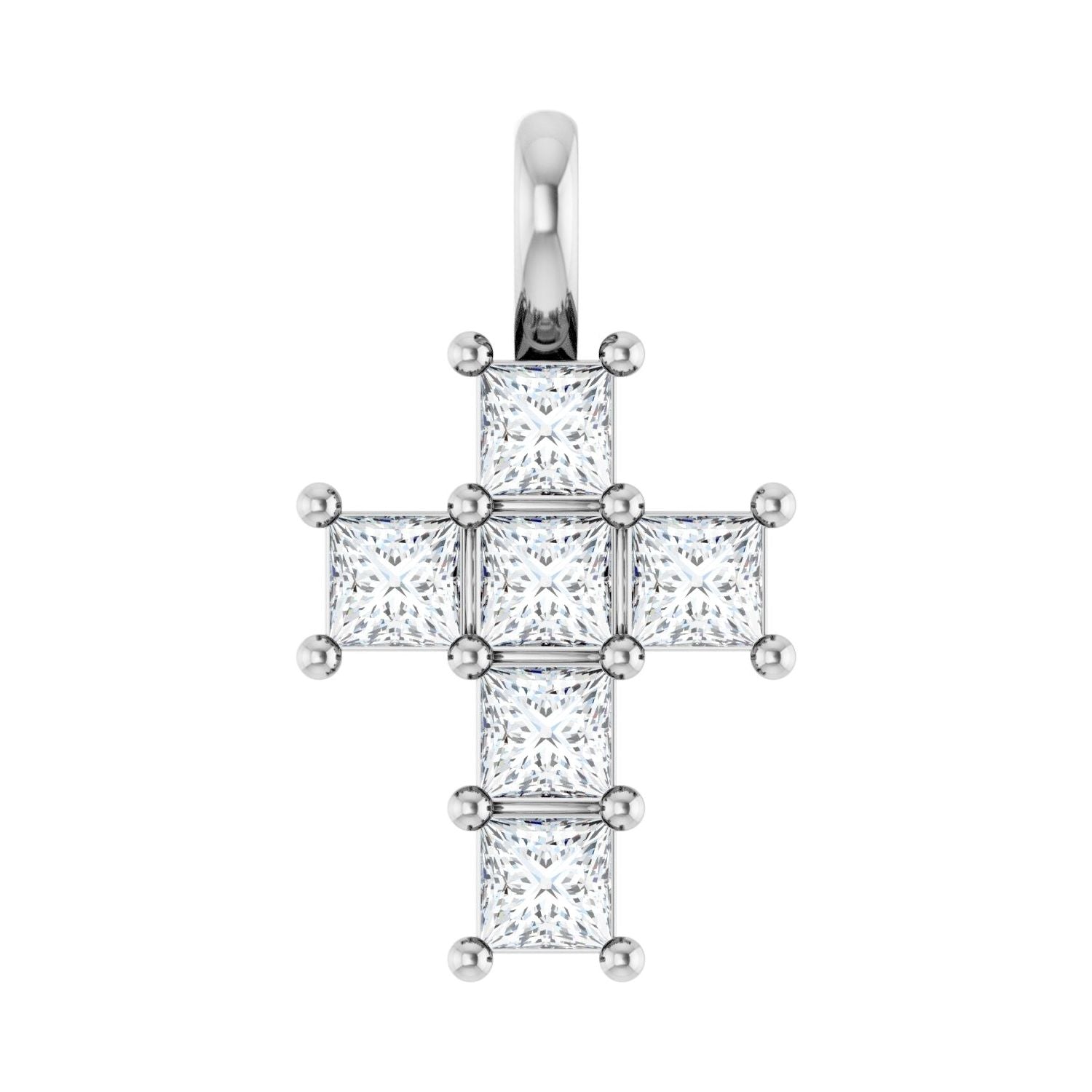 14k Gold Princess Cut 1/2ct Lab-grown Diamond Pendant