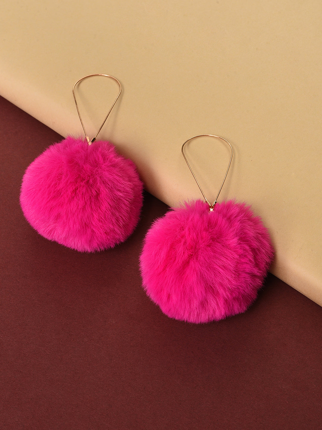 Pink Contemporary Hoop Earrings