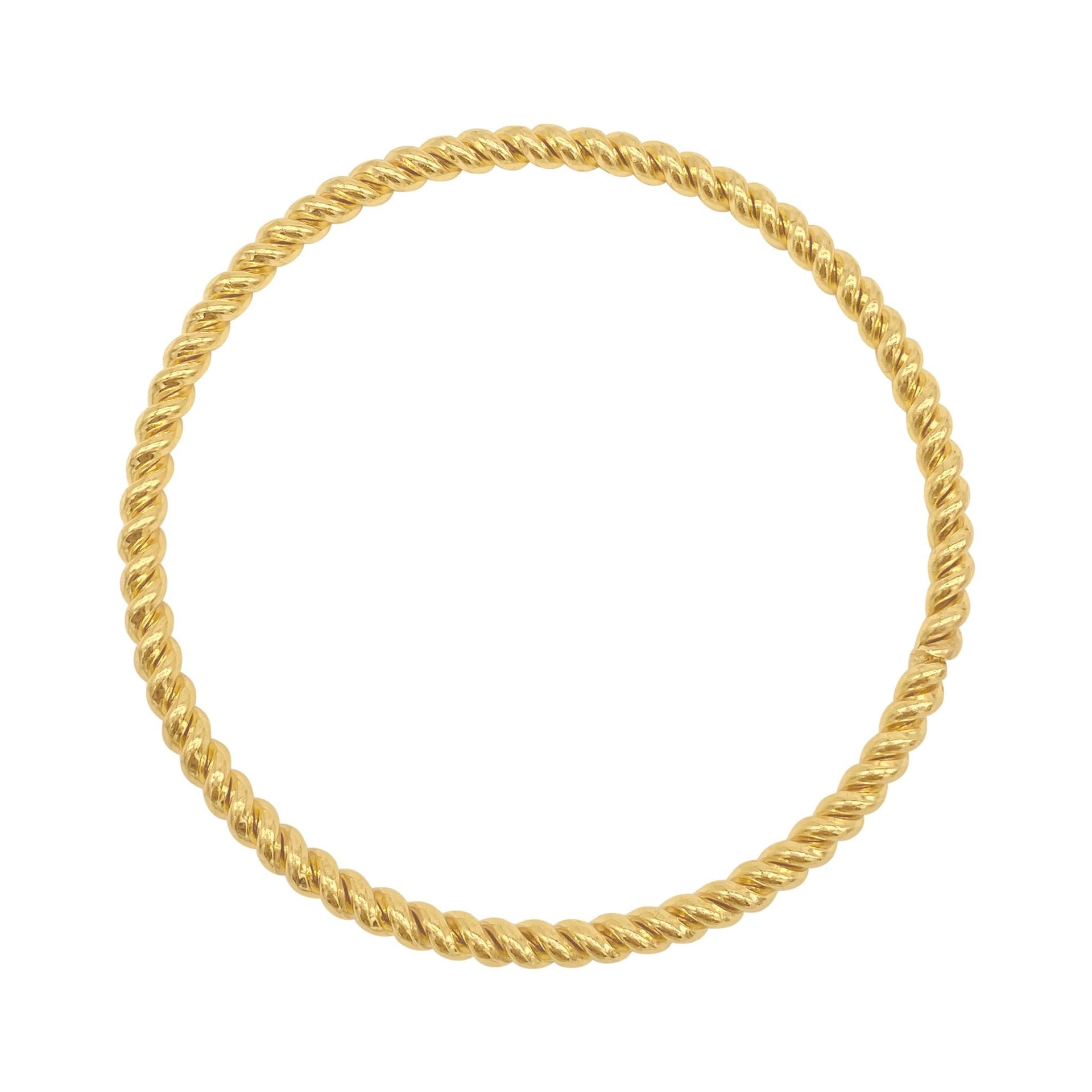 Rope Bangle Bracelet gold
