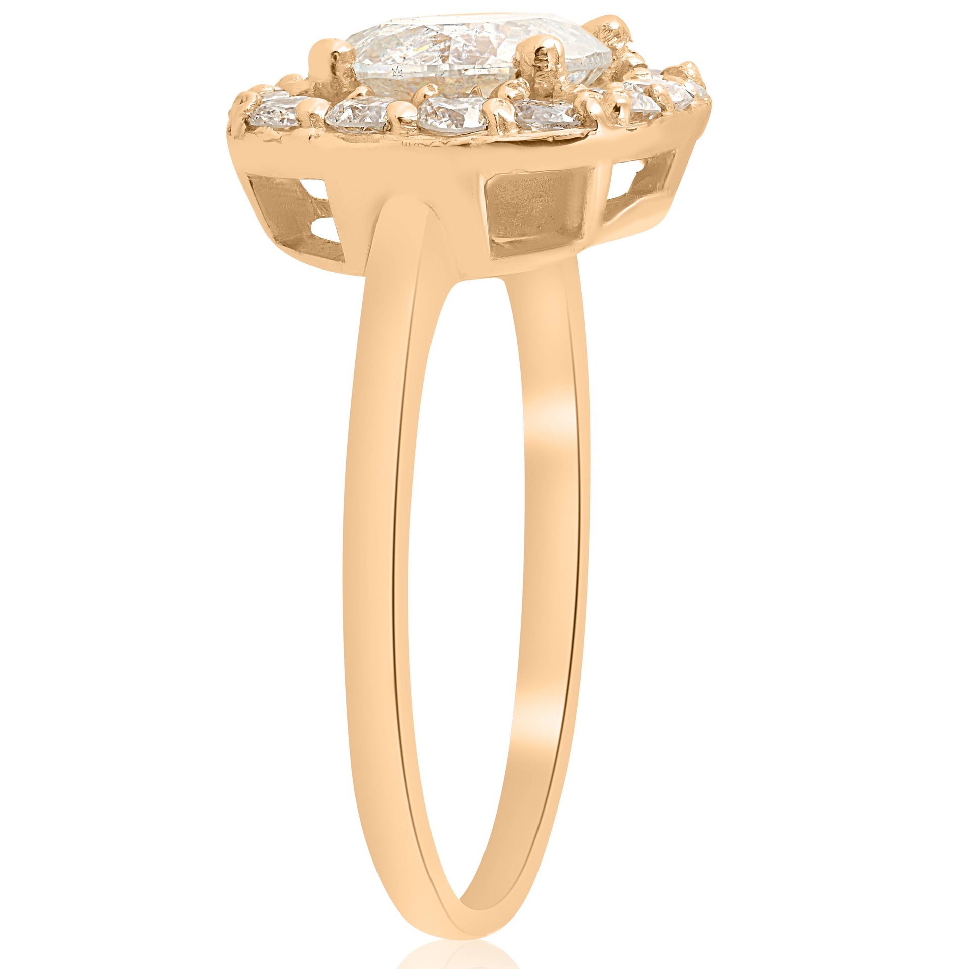 2cttw Diamond Cushion Halo Engagement Ring 14k Yellow Gold
